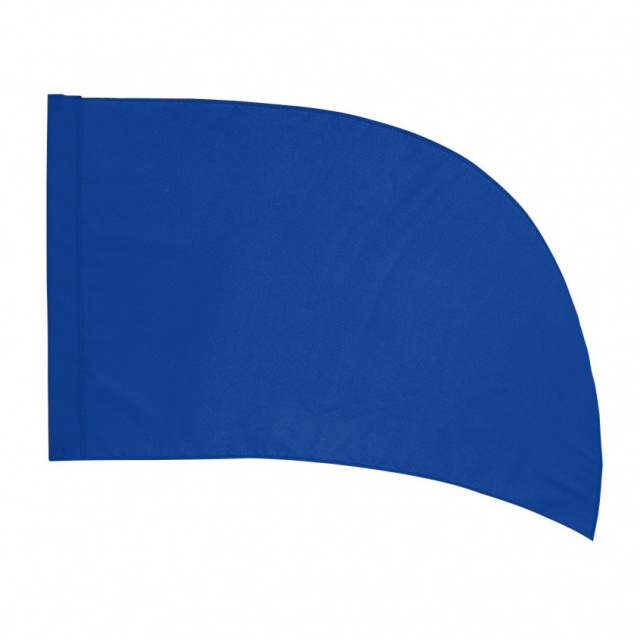 Poly Silk Flag  Arced BLUE